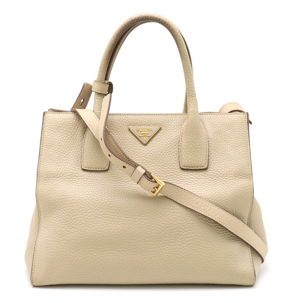 Prada Vitello Daino 2-Way Shoulder Bag Diagonal Leather